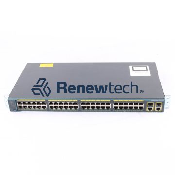 CISCO WS-C2960+48TC-L - Cisco Catalyst 2960 Plus Series 48-Port PoE switch (48x 100MB, 2x 1G Base-T/SFP) with Integrated PSU, LAN Base