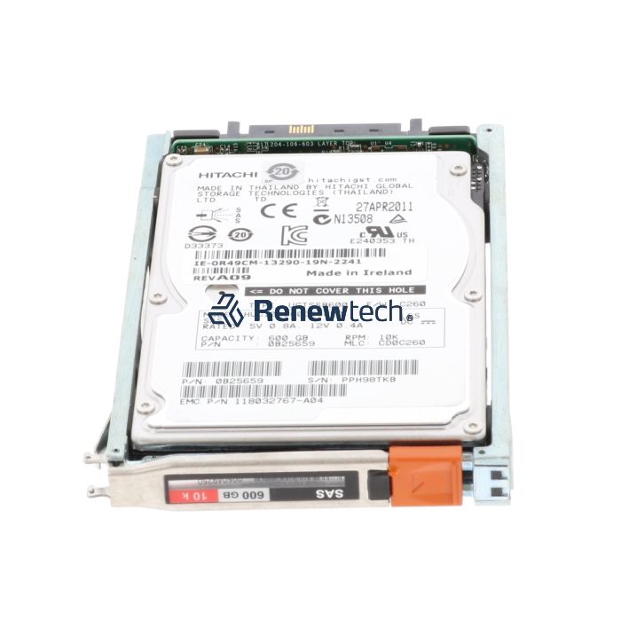 EMC 600GB 10K 2.5in 6Gb SAS HDD for VNX